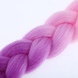 Maxbell 23.6" Gradient Ramp Helmet Braids / Ponytail Motorcycle Bike Helmet Hair 7