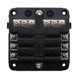Maxbell 6-Way Blade Fuse Box for LED Indicator and Protection Cover