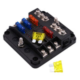 Maxbell 6-Way Blade Fuse Box for LED Indicator and Protection Cover