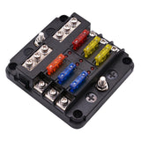 Maxbell 6-Way Blade Fuse Box for LED Indicator and Protection Cover