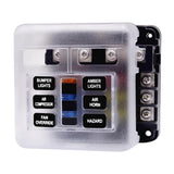 Maxbell 6-Way Blade Fuse Box for LED Indicator and Protection Cover
