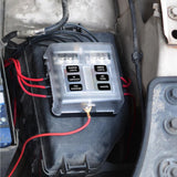 Maxbell 6-Way Blade Fuse Box for LED Indicator and Protection Cover