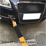 Maxbell 3" 8T 9 Meters Heavy Duty Towing Strap Rope Polyester for Vehicle Relief