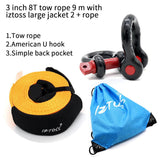 Maxbell 3" 8T 9 Meters Heavy Duty Towing Strap Rope Polyester for Vehicle Relief