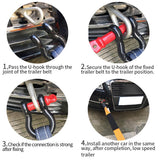 Maxbell 3" 8T 9 Meters Heavy Duty Towing Strap Rope Polyester for Vehicle Relief