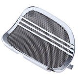 Maxbell Silver Tri Line Speaker Grills Covers Accents for Harley Road Glide 2015-17