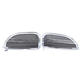 Maxbell Silver Tri Line Speaker Grills Covers Accents for Harley Road Glide 2015-17