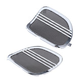 Maxbell Silver Tri Line Speaker Grills Covers Accents for Harley Road Glide 2015-17