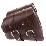 Maxbell Universal Motorcycle Side Bag Saddle Bags Fork Tool Pouch Storage Luggage Brown