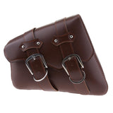 Maxbell Universal Motorcycle Side Bag Saddle Bags Fork Tool Pouch Storage Luggage Brown