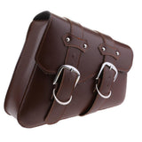 Maxbell Universal Motorcycle Side Bag Saddle Bags Fork Tool Pouch Storage Luggage Brown