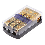 Maxbell Car Stereo Audio 3-Way 80A In-Line Fuse Holder Power Distribution Block with Waterproof Cover - Aladdin Shoppers