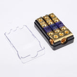 Maxbell Car Stereo Audio 3-Way 80A In-Line Fuse Holder Power Distribution Block with Waterproof Cover - Aladdin Shoppers