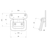 Maxbell Marine 316 Grade Stainless Steel Flush Lift Ring / Hatch Pull Handle Heavy Duty - Aladdin Shoppers