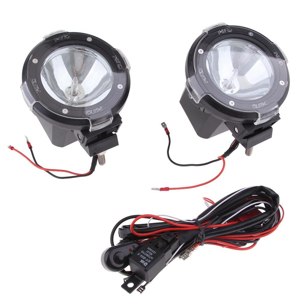 Maxbell Maxbell 2pcs 4'' 100W Driving Lights HID Xenon 12V Trucks SUV Spot Work Light Black