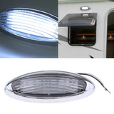 Maxbell Silver Oval Dome Ceiling Light Roof LED 12V Interior Camper RV Boat Trailer - Aladdin Shoppers