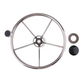 Maxbell Universal 13.5'' Marine Boat Pontoon Steering Wheel 5 Spoke 3/4" Tapered Shaft - Aladdin Shoppers
