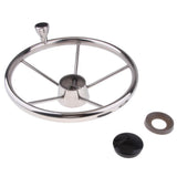 Maxbell Universal 13.5'' Marine Boat Pontoon Steering Wheel 5 Spoke 3/4" Tapered Shaft - Aladdin Shoppers