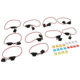 Maxbell 10x Inline 14AWG Blade ATM Medium Fuse Holder & 20x Fuses Set for Boat Car Marine - Aladdin Shoppers
