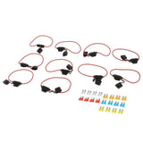 Maxbell 10x Inline 14AWG Blade ATM Medium Fuse Holder & 20x Fuses Set for Boat Car Marine - Aladdin Shoppers