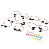 Maxbell 10x Inline 14AWG Blade ATM Medium Fuse Holder & 20x Fuses Set for Boat Car Marine - Aladdin Shoppers