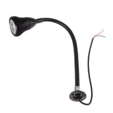 Maxbell 3W Wall Mounted Reading Light Flexible Gooseneck LED Sconce Lamp Black - Aladdin Shoppers