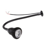 Maxbell 3W Wall Mounted Reading Light Flexible Gooseneck LED Sconce Lamp Black - Aladdin Shoppers