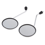 Maxbell 1 Pair Chrome Round Rearview Side Mirrors for Motorcycle Scooter 8mm - Aladdin Shoppers