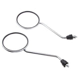 Maxbell 1 Pair Chrome Round Rearview Side Mirrors for Motorcycle Scooter 8mm - Aladdin Shoppers
