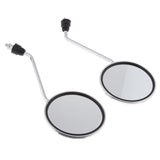 Maxbell 1 Pair Chrome Round Rearview Side Mirrors for Motorcycle Scooter 8mm - Aladdin Shoppers