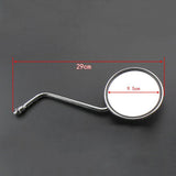 Maxbell 2Pcs 10mm Motorcycle Round Rearview Mirrors for Motorbike Dirt Bike Scooter - Aladdin Shoppers
