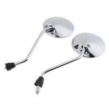 Maxbell 2Pcs 10mm Motorcycle Round Rearview Mirrors for Motorbike Dirt Bike Scooter - Aladdin Shoppers