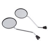 Maxbell 2Pcs 10mm Motorcycle Round Rearview Mirrors for Motorbike Dirt Bike Scooter - Aladdin Shoppers