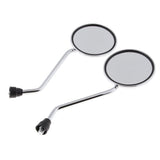 Maxbell 2Pcs 10mm Motorcycle Round Rearview Mirrors for Motorbike Dirt Bike Scooter - Aladdin Shoppers