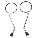 Maxbell 2Pcs 10mm Motorcycle Round Rearview Mirrors for Motorbike Dirt Bike Scooter - Aladdin Shoppers