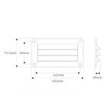 Maxbell White Rectangular Boat Vent Louver Small for Marine Boat RV Motorhome - Aladdin Shoppers