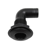 Maxbell Maxbell 1'' Black Polypropylene Thru Hull Fitting Hose 90 Degree For Marine Boat