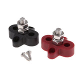 Maxbell Red & Black Junction Block Power Post Set Insulated Terminal Stud 8mm Ring for Marine Boat Yachts Car Truck RV - Aladdin Shoppers