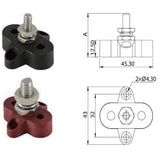 Maxbell Red & Black Junction Block Power Post Set Insulated Terminal Stud 8mm Ring for Marine Boat Yachts Car Truck RV - Aladdin Shoppers
