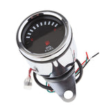 Maxbell Chrome 12V Universal Motorcycle Round LED Digital Oil Fuel Level Gauge 65 Mm - Aladdin Shoppers