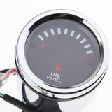 Maxbell Chrome 12V Universal Motorcycle Round LED Digital Oil Fuel Level Gauge 65 Mm - Aladdin Shoppers