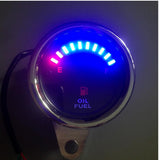 Maxbell Chrome 12V Universal Motorcycle Round LED Digital Oil Fuel Level Gauge 65 Mm - Aladdin Shoppers