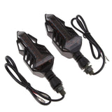 Maxbell Maxbell 2pcs Flowing Waterproof Motorbike Turn Signal Lights Flashing Arrow Turning Indicators 12V Universal for Motorcycle