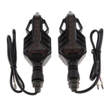 2pcs Flowing Waterproof Motorbike Turn Signal Lights Flashing Arrow Turning Indicators 12V Universal for Motorcycle - Aladdin Shoppers