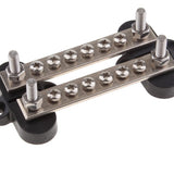 Maxbell 12 point power post junction block Dual distribution buss stainless steel - Aladdin Shoppers