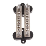 Maxbell 12 point power post junction block Dual distribution buss stainless steel - Aladdin Shoppers