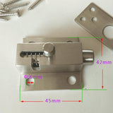 304 Stainless Steel Hardware Boat Marine Cabinet Door Safety Latch Lock 45x42mm - Aladdin Shoppers