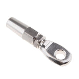 Maxbell 6MM Stainless Steel Wire Ropes Swageless Eye Terminal End Compression