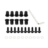 Maxbell 4x10 Pieces Universal Windscreen Windshield Bolts Screw Kit M5 5mm Bolt Blue