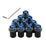 Maxbell 2x10 Pieces Universal Windscreen Windshield Bolts Screw Kit M5 5mm Bolt Blue
